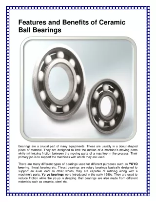 Uses and features of Flange Bearings