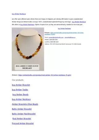 buy Amber Necklace
