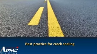 best practice for crack sealing