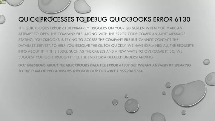 quick processes to debug quickbooks error 6130