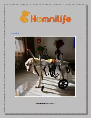 Wheelchair for Dogs Rear Legs & Disabled Pets  Homnilife