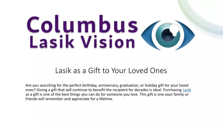 lasik as a gift to your loved ones