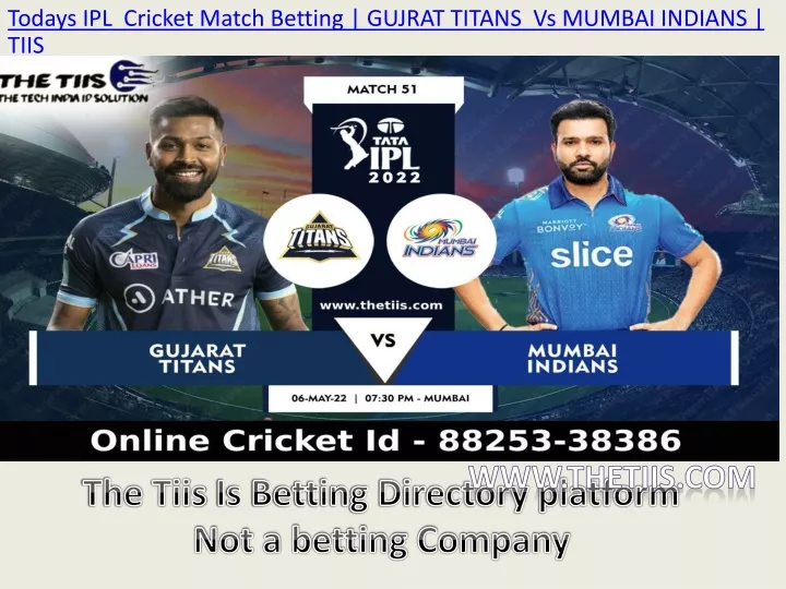 todays ipl cricket match betting gujrat titans