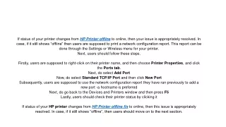 if status of your printer changes from hp printer