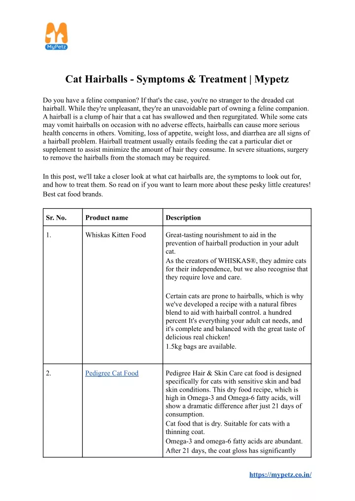 cat hairballs symptoms treatment mypetz