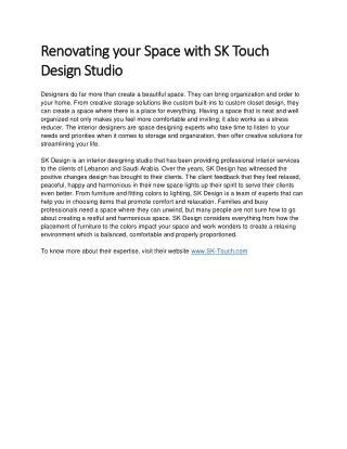 renovating your renovating your s space with
