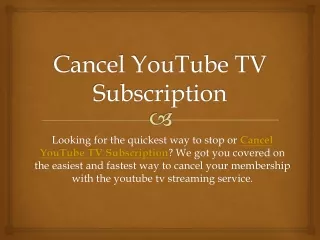 cancel youtube tv subscription