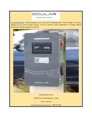 Dc Charging Station | Ocularcharging.com.au