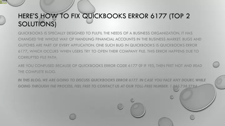 here s how to fix quickbooks error 6177 top 2 solutions