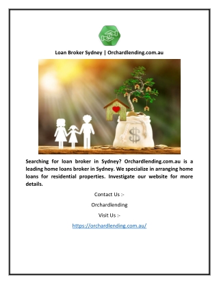 Loan Broker Sydney | Orchardlending.com.au