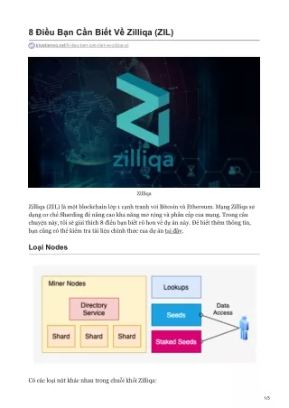 8 Điều Bạn Cần Biết Về Zilliqa ZIL