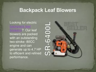 backpack leaf blowers