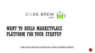 Want to build marketplace platform for your startup
