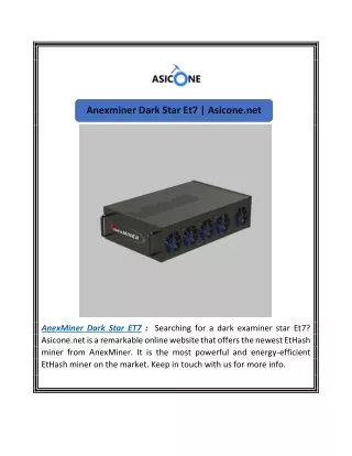 anexminer dark star et7 asicone net