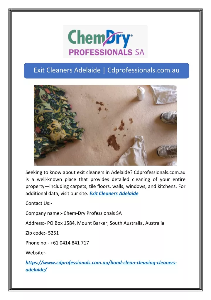 exit cleaners adelaide cdprofessionals com au