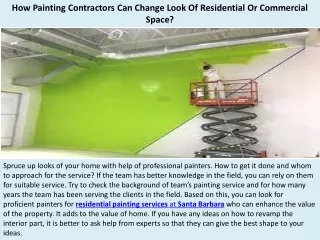 how painting contractors can change look of residential or commercial space