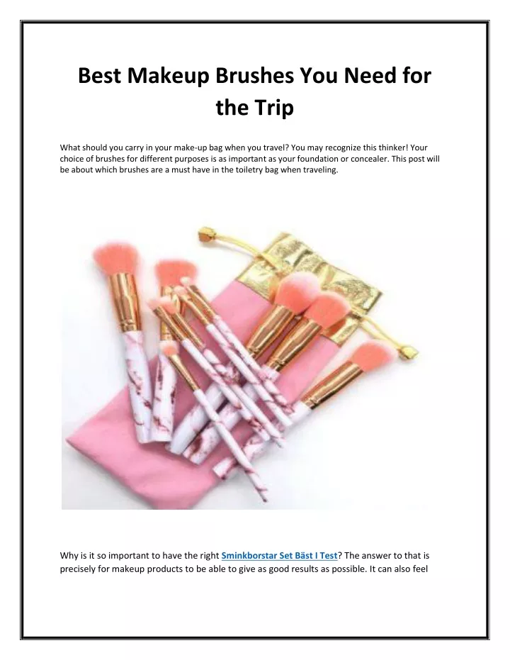best makeup brushes you need for the trip