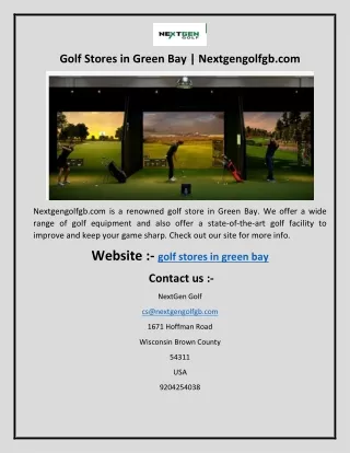 Golf Stores in Green Bay | Nextgengolfgb.com