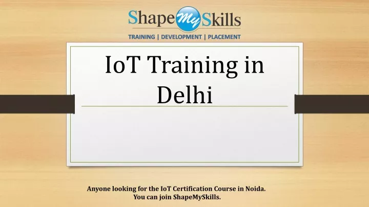 iot training in delhi