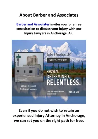 Barber and Associates : Injury Lawyer in Anchorage, AK
