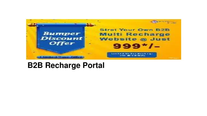 b2b recharge portal