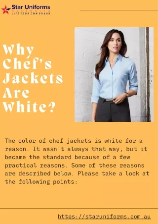 Why Chef’s Jackets Are White?