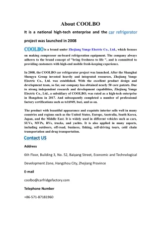 About COOLBO