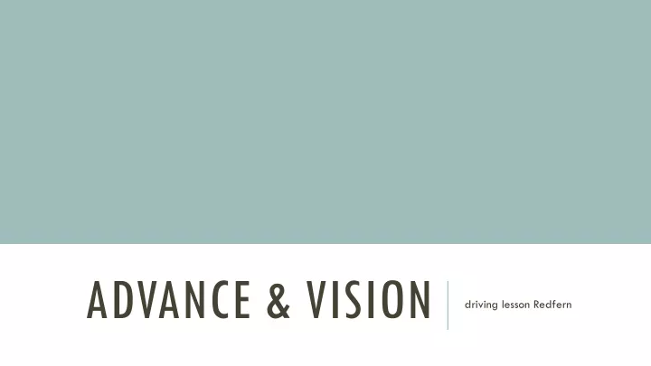 advance vision