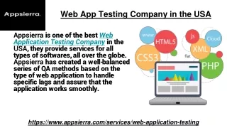 web app testin g company in the usa