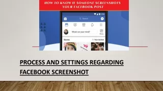 Process And Settings Regarding Facebook Screenshot