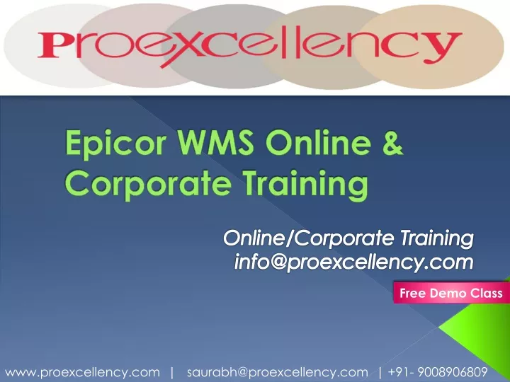 epicor wms online corporate training