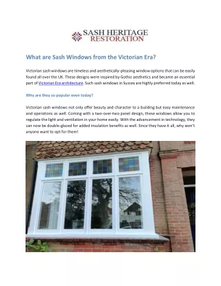 What are Sash Windows from the Victorian Era.docx