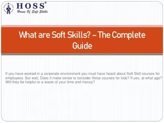 What are Soft Skills – The Complete Guide