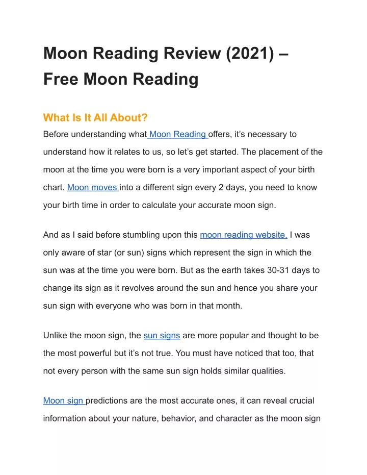 moon reading review 2021 free moon reading