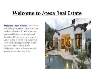 welcome to atesa real estate
