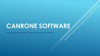 Canrone software is a web design company in Kochi, Qatar, Dubai, Australia