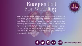 Luxury Banquet Hall for Wedding | Wedding Venues in Faridabad | Jannat Valley