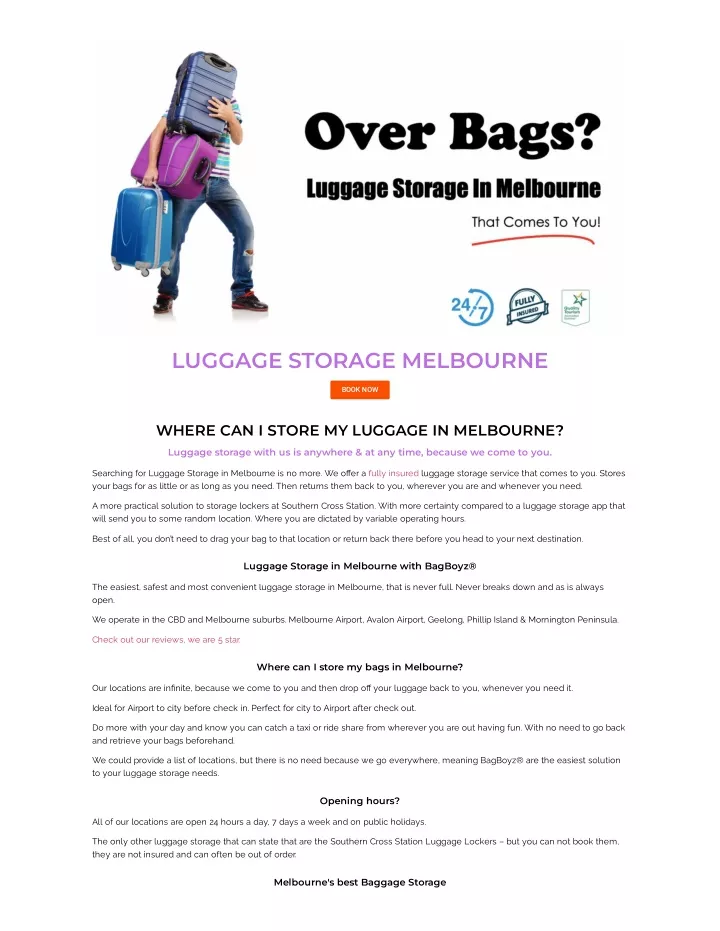 PPT Best Luggage Storage In Melbourne PowerPoint Presentation, free