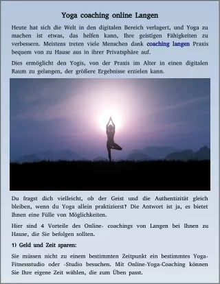 yoga coaching online langen yoga coaching online