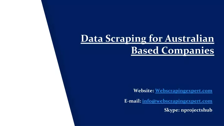 data scraping for australian based companies