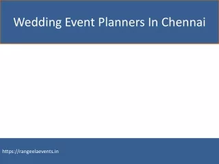 wedding event planners in chennai