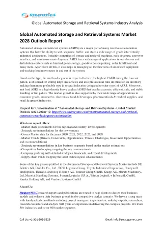 global automated storage and retrieval systems