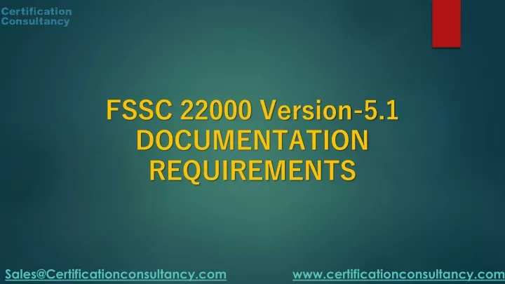 fssc 22000 version 5 1 documentation requirements