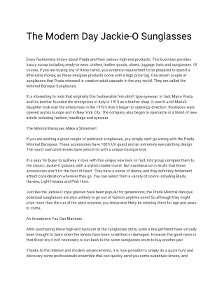 The Modern Day Jackie-O Sunglasses