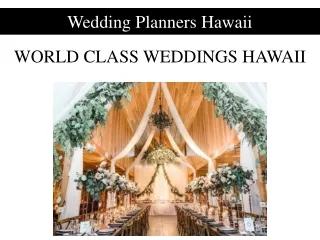 Wedding Planners Hawaii