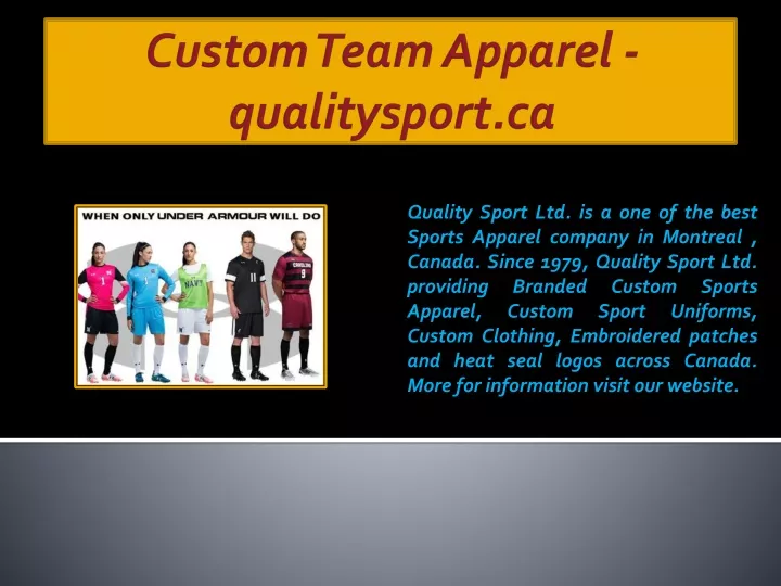 custom team apparel qualitysport ca