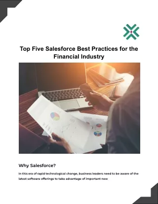 Top Five Salesforce Best Practices for the Financial Industry