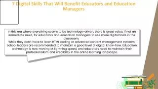 7 Digital Skills That Will Benefit Educators
