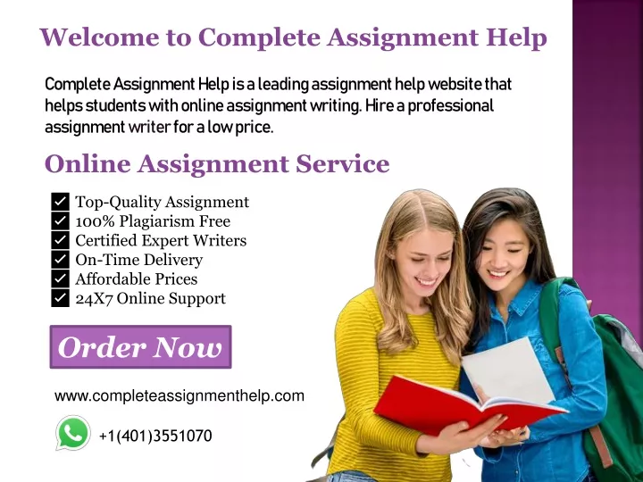 welcome to complete assignment help