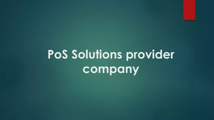 pos solutions provider company